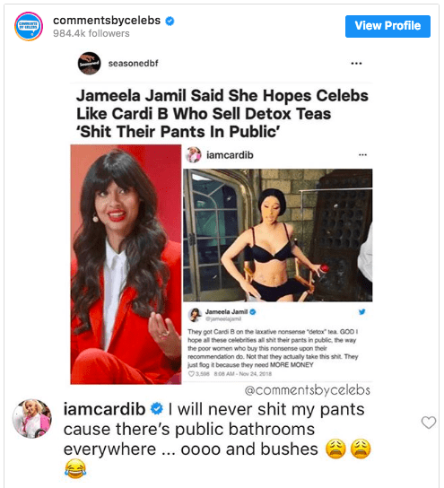 Cardi B Claps Back
