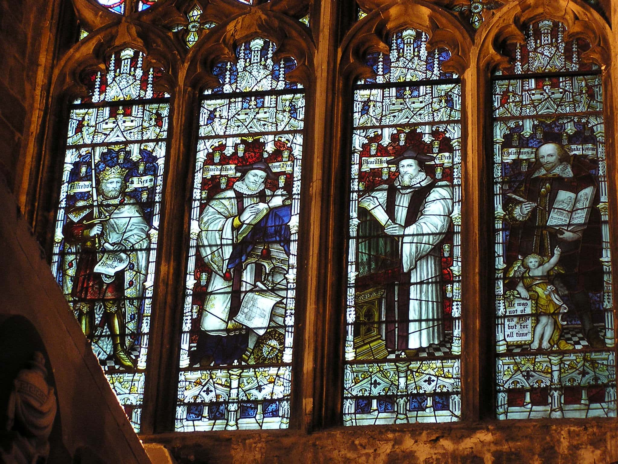 Alfred The Great  on Stained glass window