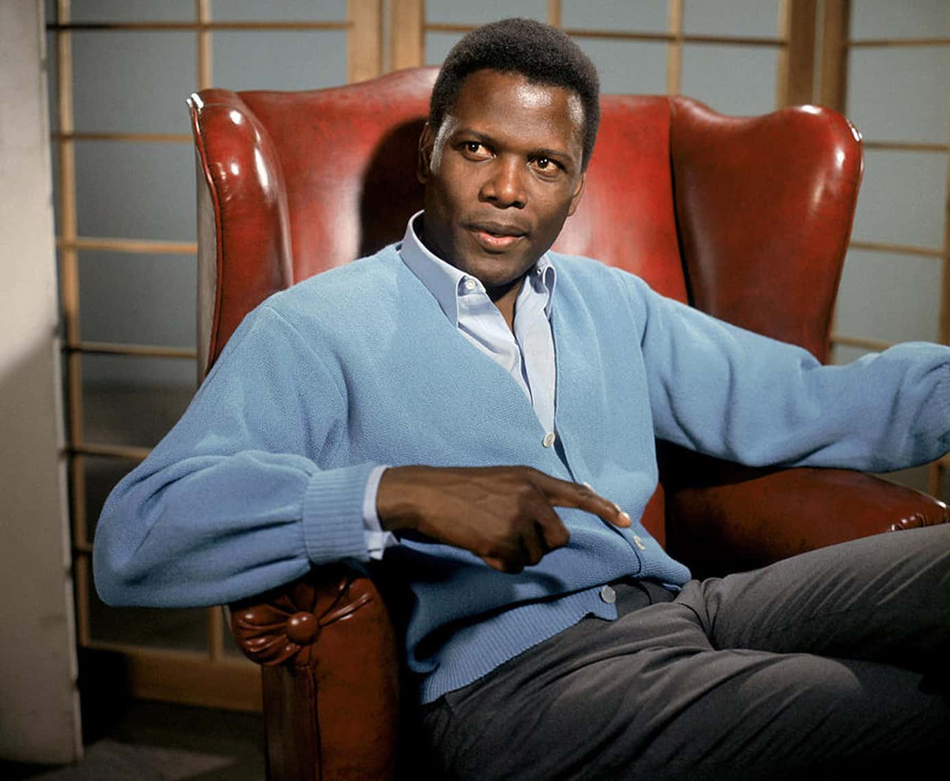 Portrait Photo of Bahamian-American actor, film director, activist, and diplomat Sidney Poitier