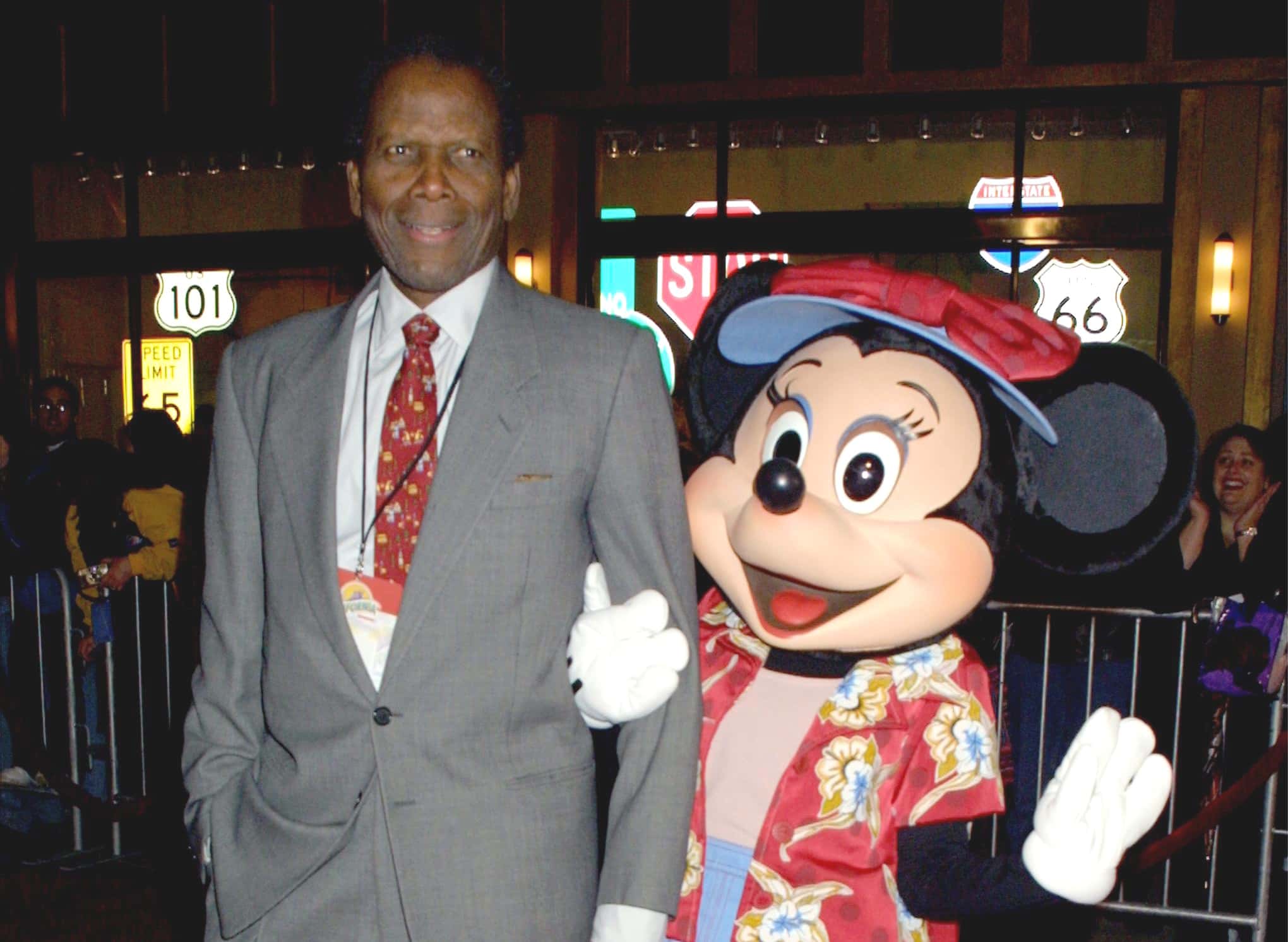 Actor Sidney Poitier at the grand opening of Disney's California Adventure park 2001