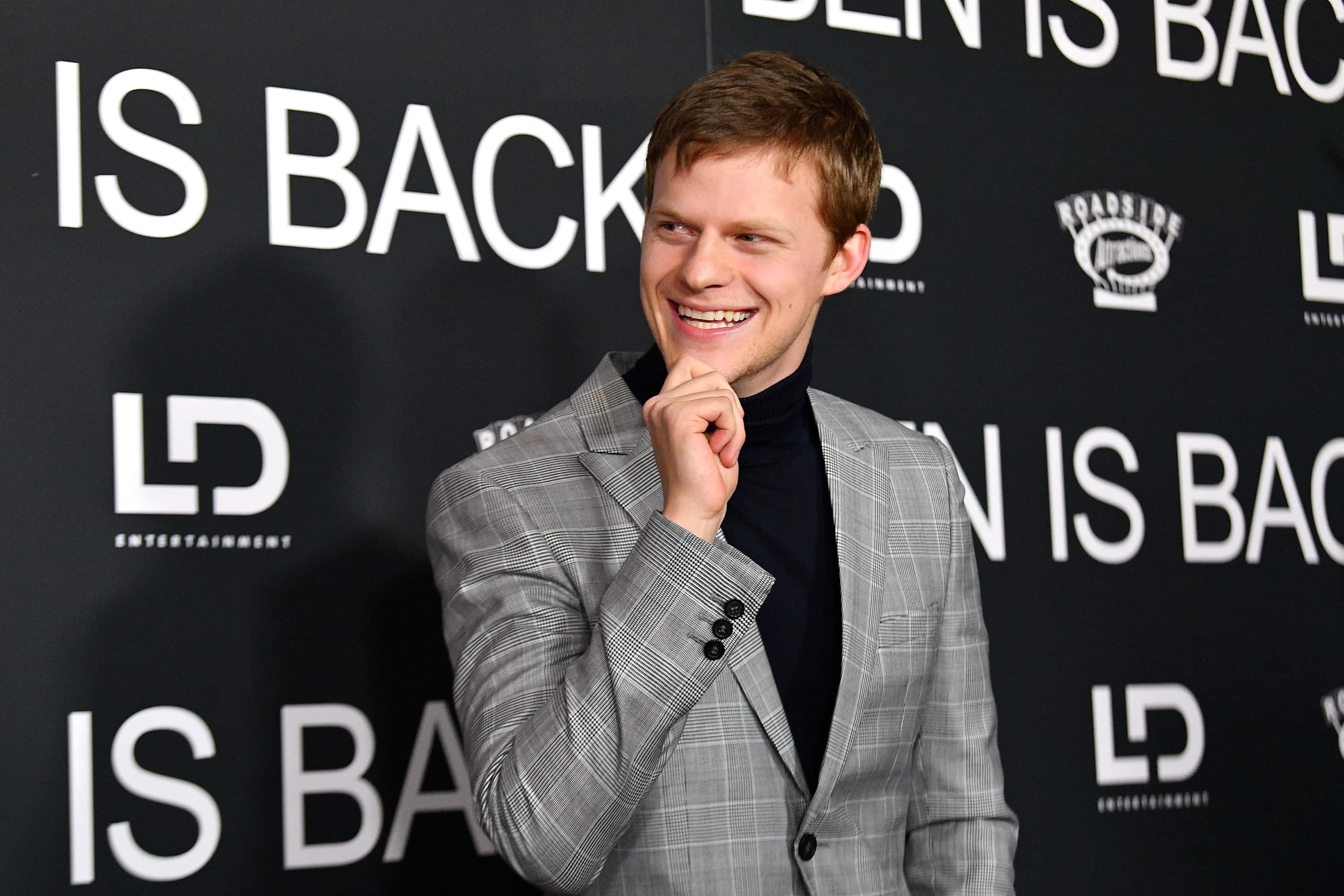 Portrait Photo of Lucas Hedges attending the "Ben is Back" New York premiere 2018