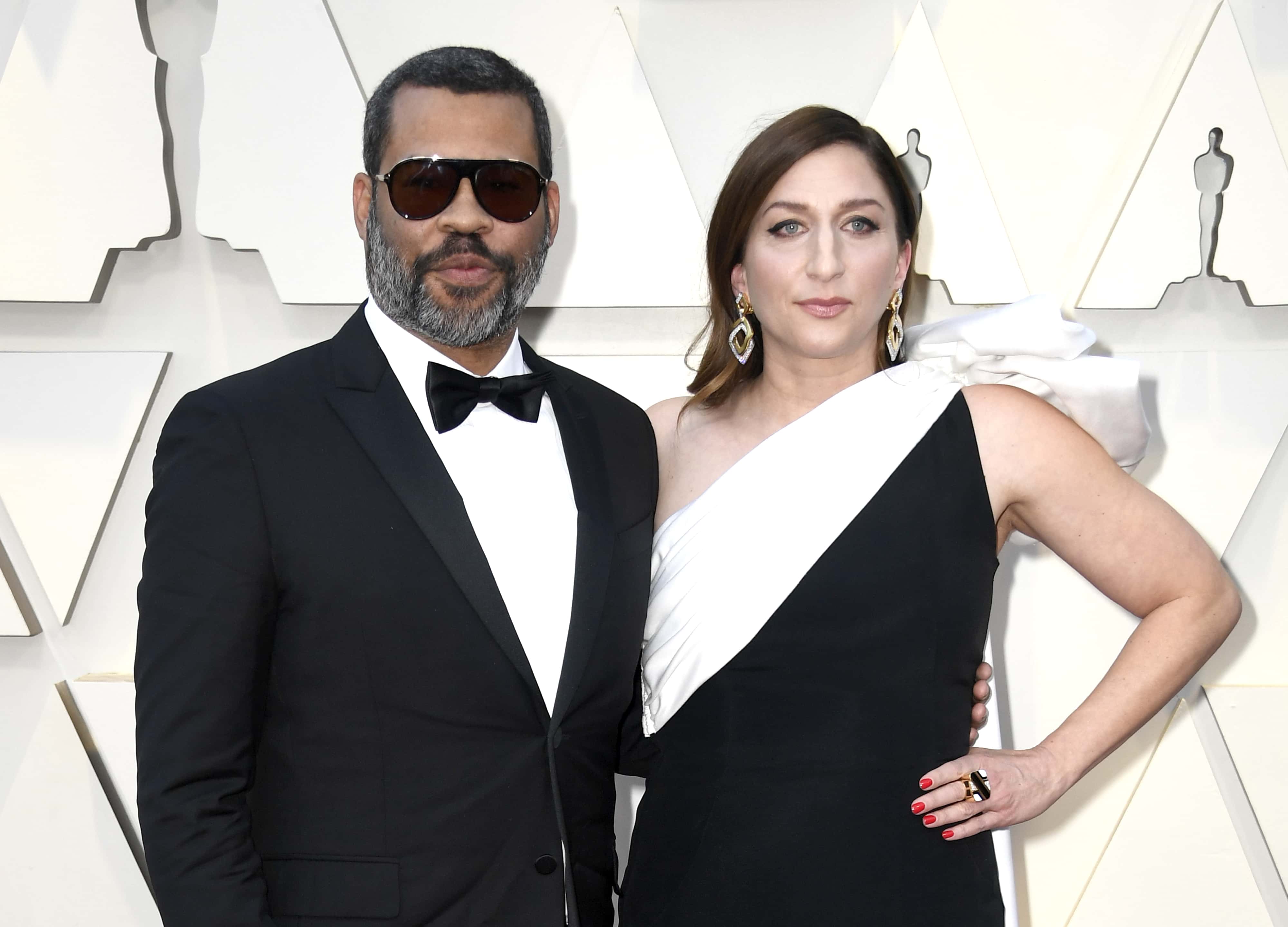 Jordan Peele and Chelsea Peretti attend the 91st Annual Academy Awards