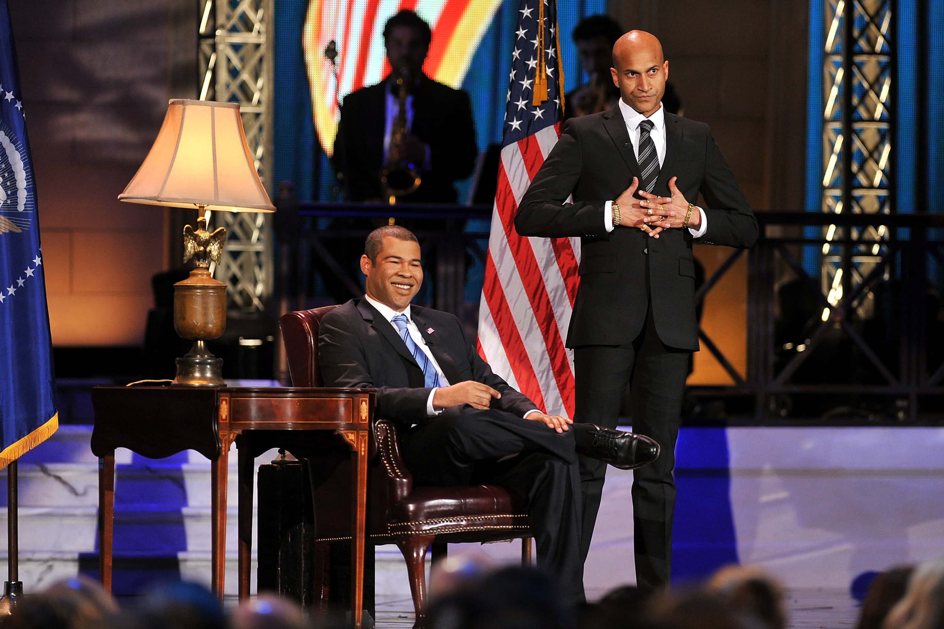 Jordan Peele and Keegan Michael Key speak onstage