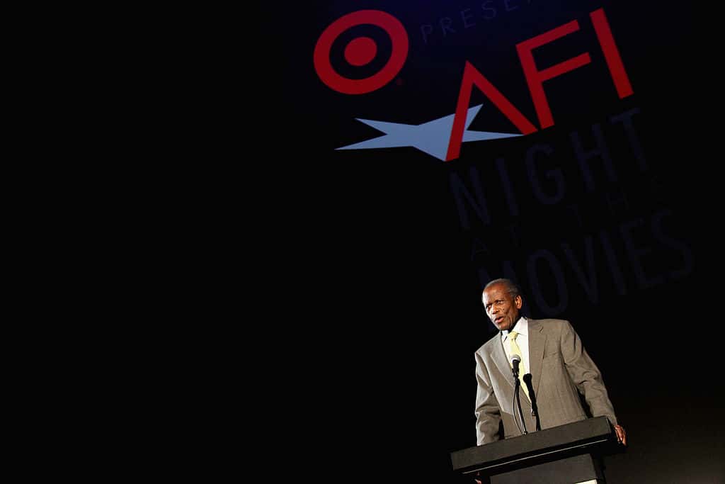 Actor Sidney Poitier presenting 