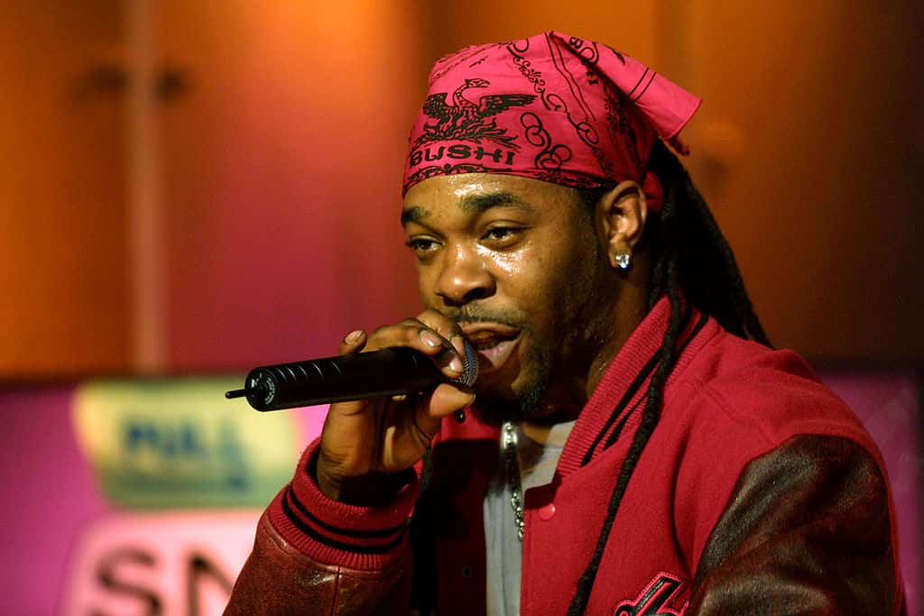 Portrait Photo of Busta Rhymes performs during MTV's Spankin' New Music Week