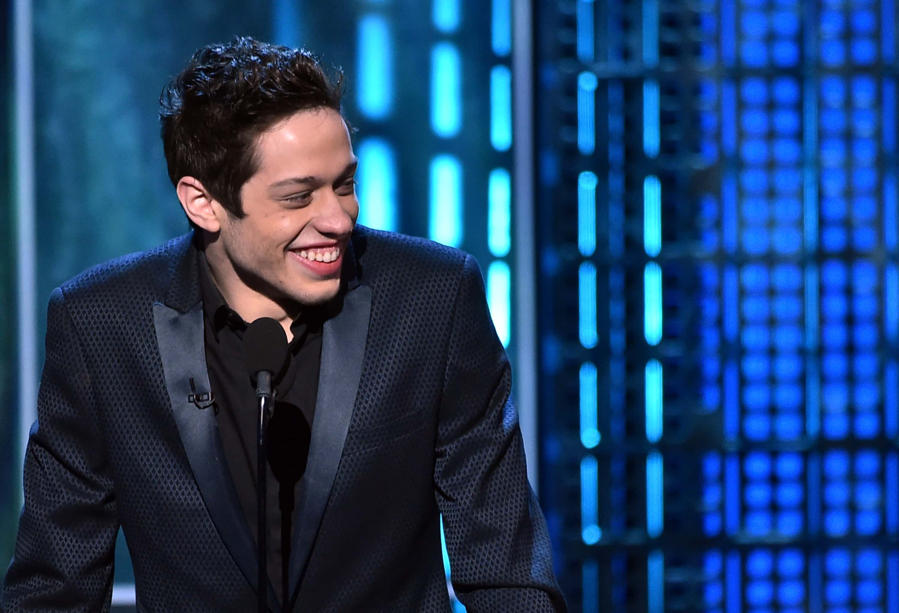 Actor Pete Davidson speaks onstage at The Comedy Central Roast of Justin Bieber