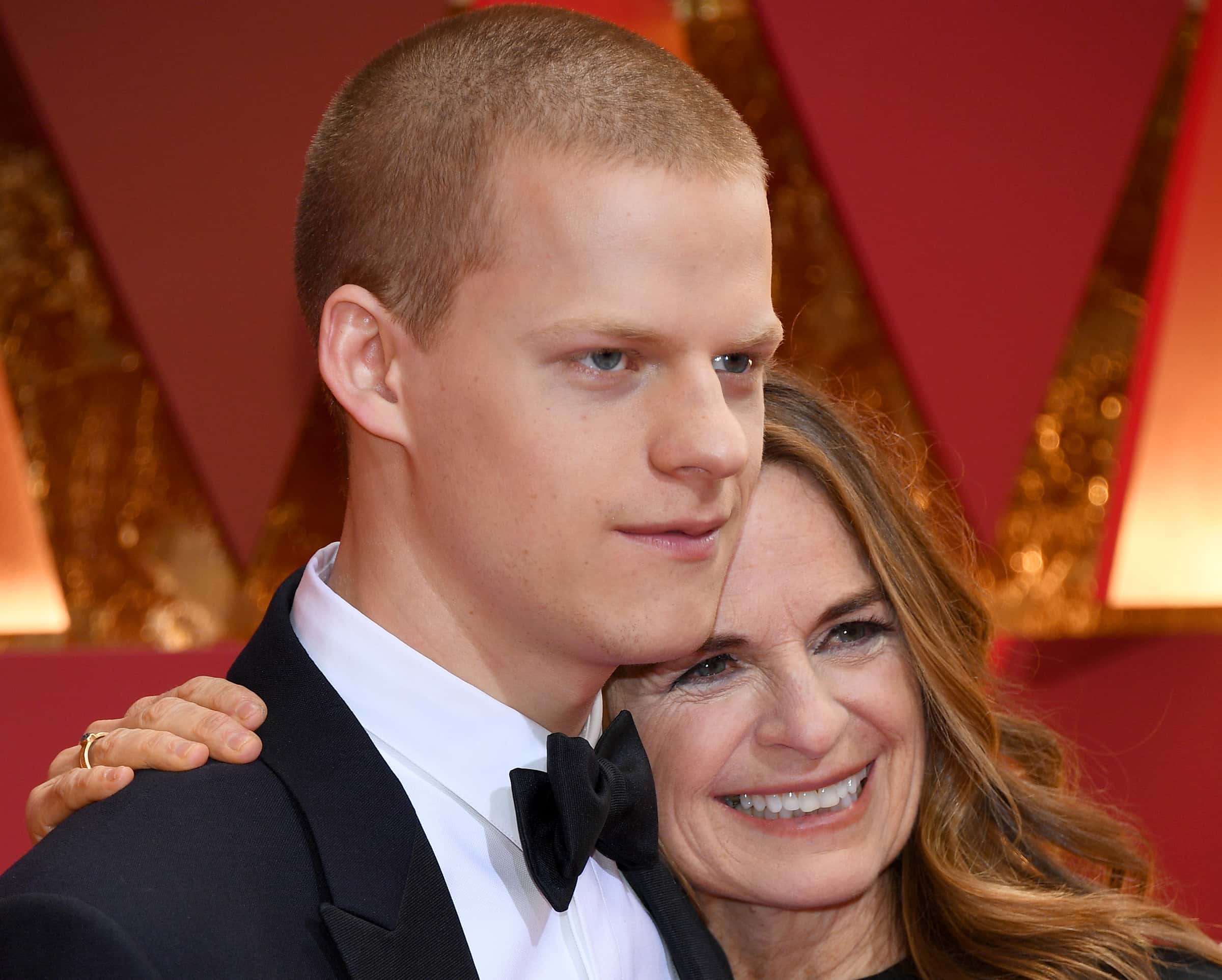 Lucas Hedges and Susan Bruce Titman attend the 89th Annual Academy Awards