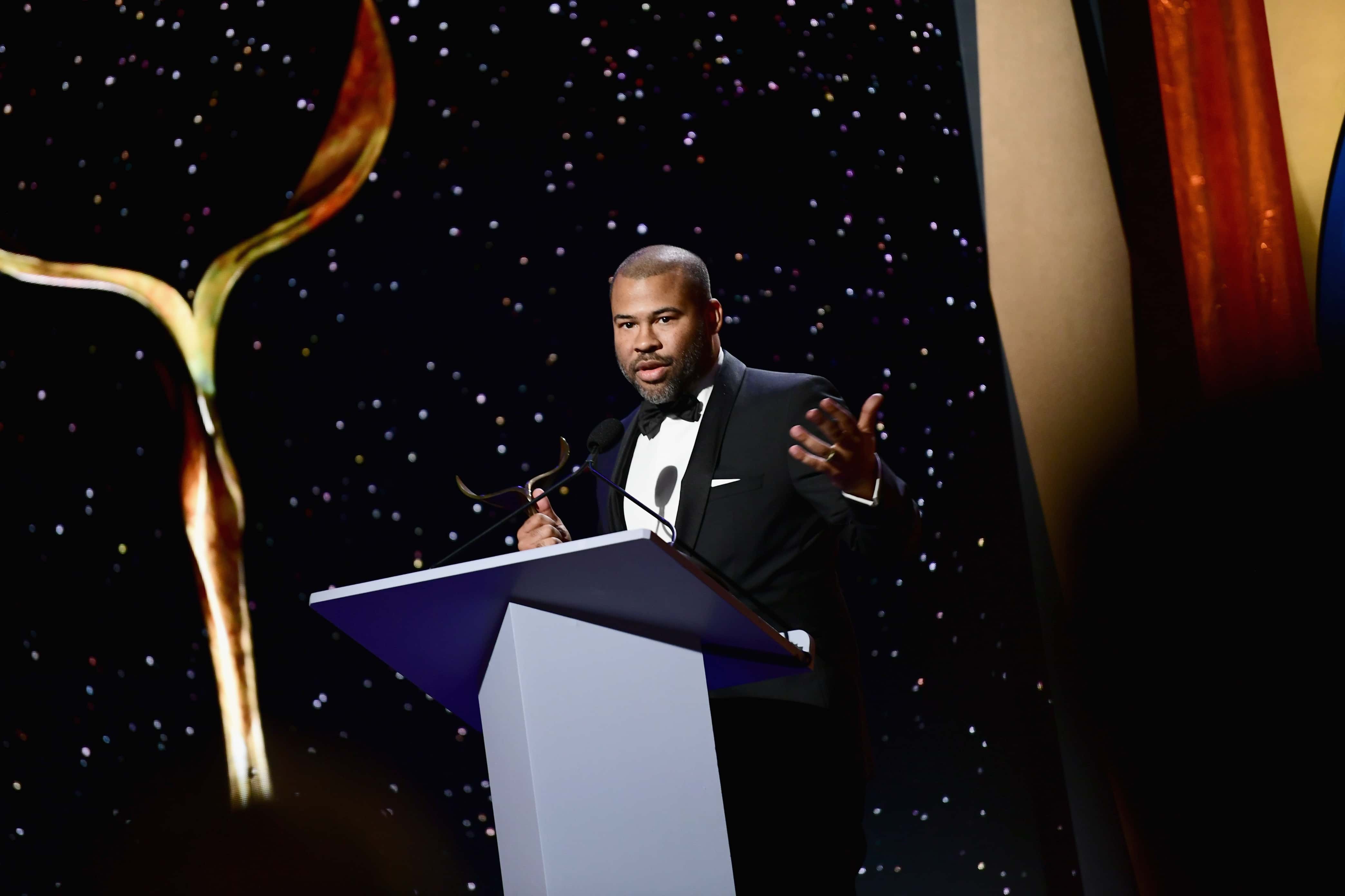  Jordan Peele speaks onstage during the 2018 Writers Guild Awards 