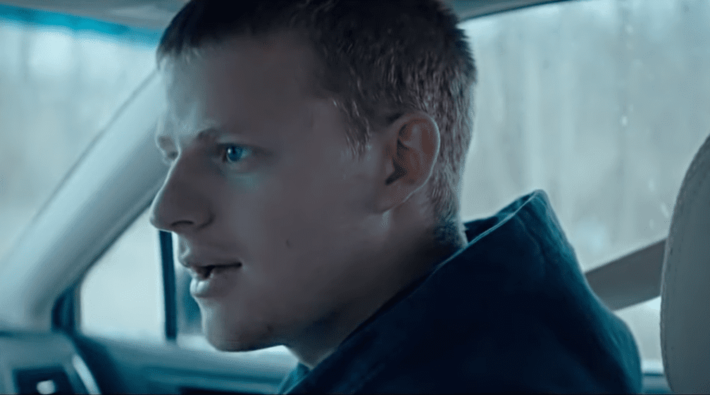 A visually captivating still taken from a pivotal moment in the film Ben Is Back (2018)