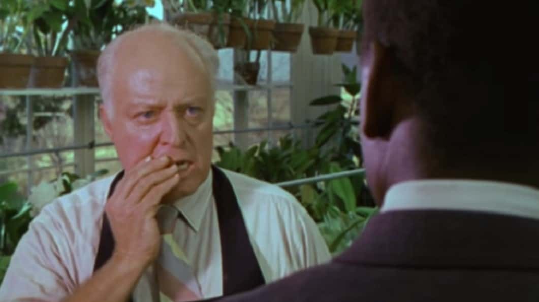 A visually captivating still taken from a pivotal moment in the film In the Heat of the Night (1967)