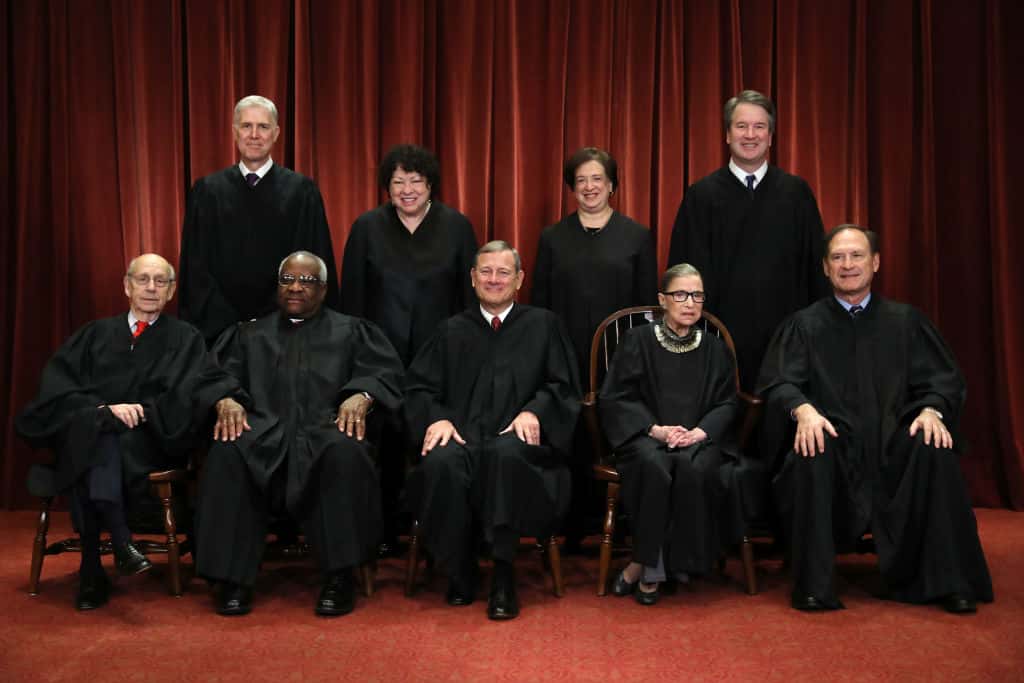 U.S. Supreme Court Justices Pose For Official Group Portrait