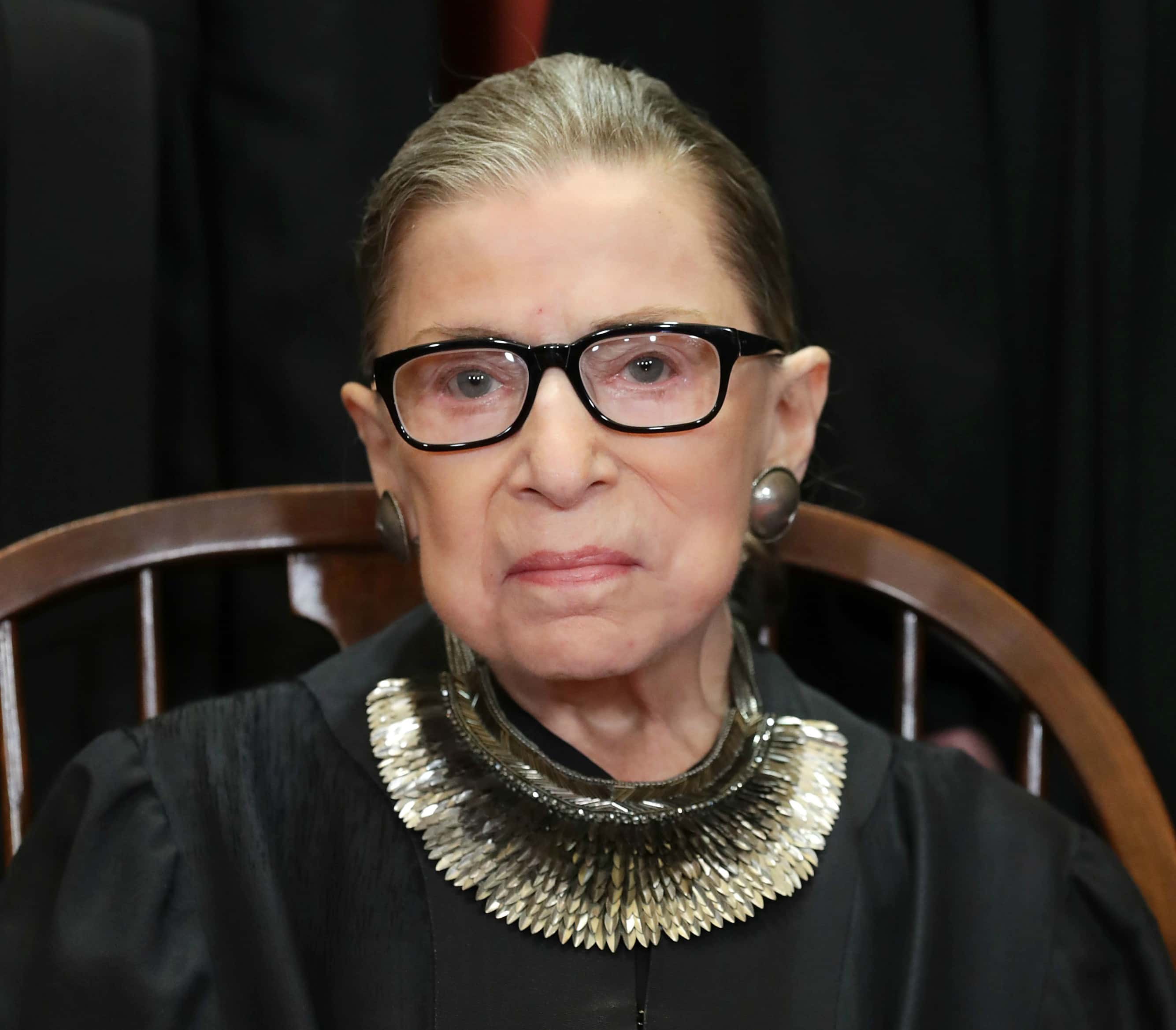 Ruth Bader Ginsburg  U.S. Supreme Court Justices Pose For Official Group Portrait in court dress