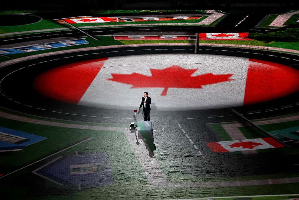 Actor Michael J. Fox speaks during the Closing Ceremony of the Vancouver 2010