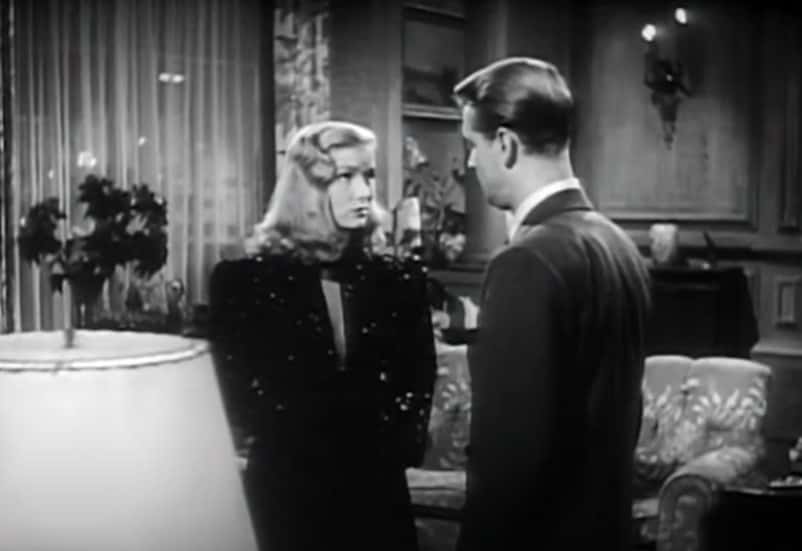 Alan Ladd as Johnny Morrison and Veronica Lake as Joyce Harwood