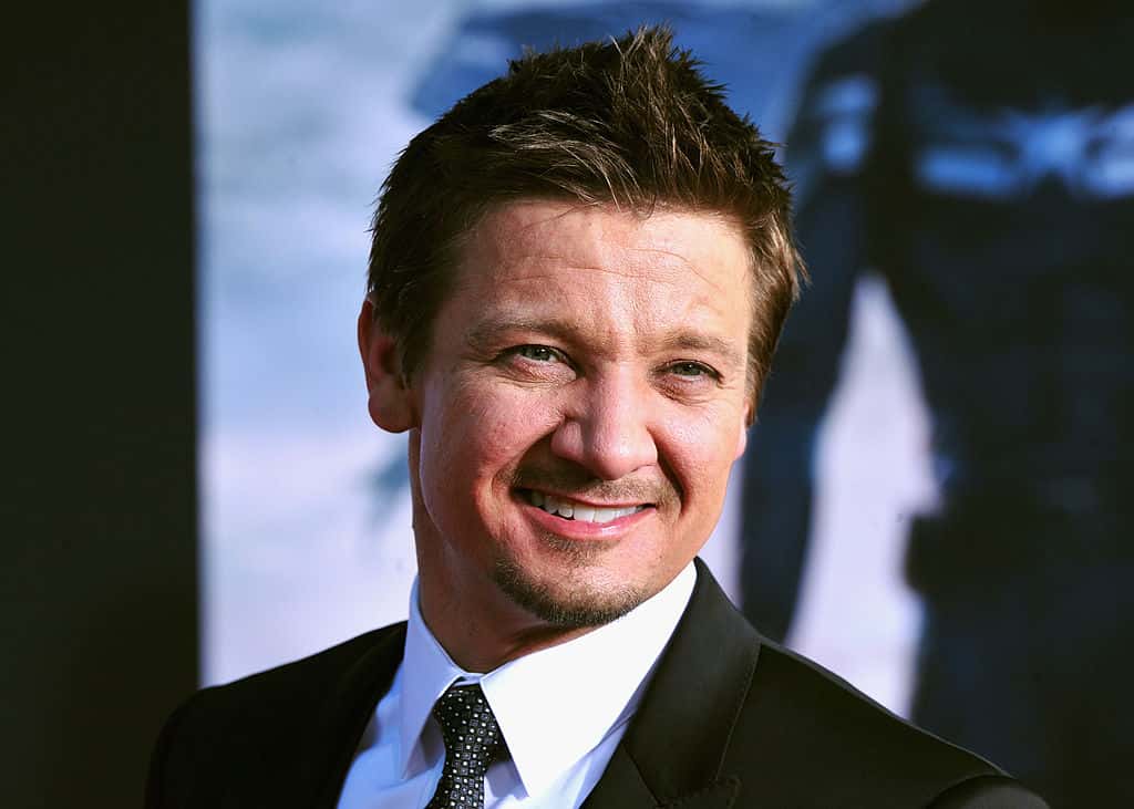Actor Jeremy Renner arrives at the premiere Of Marvel's