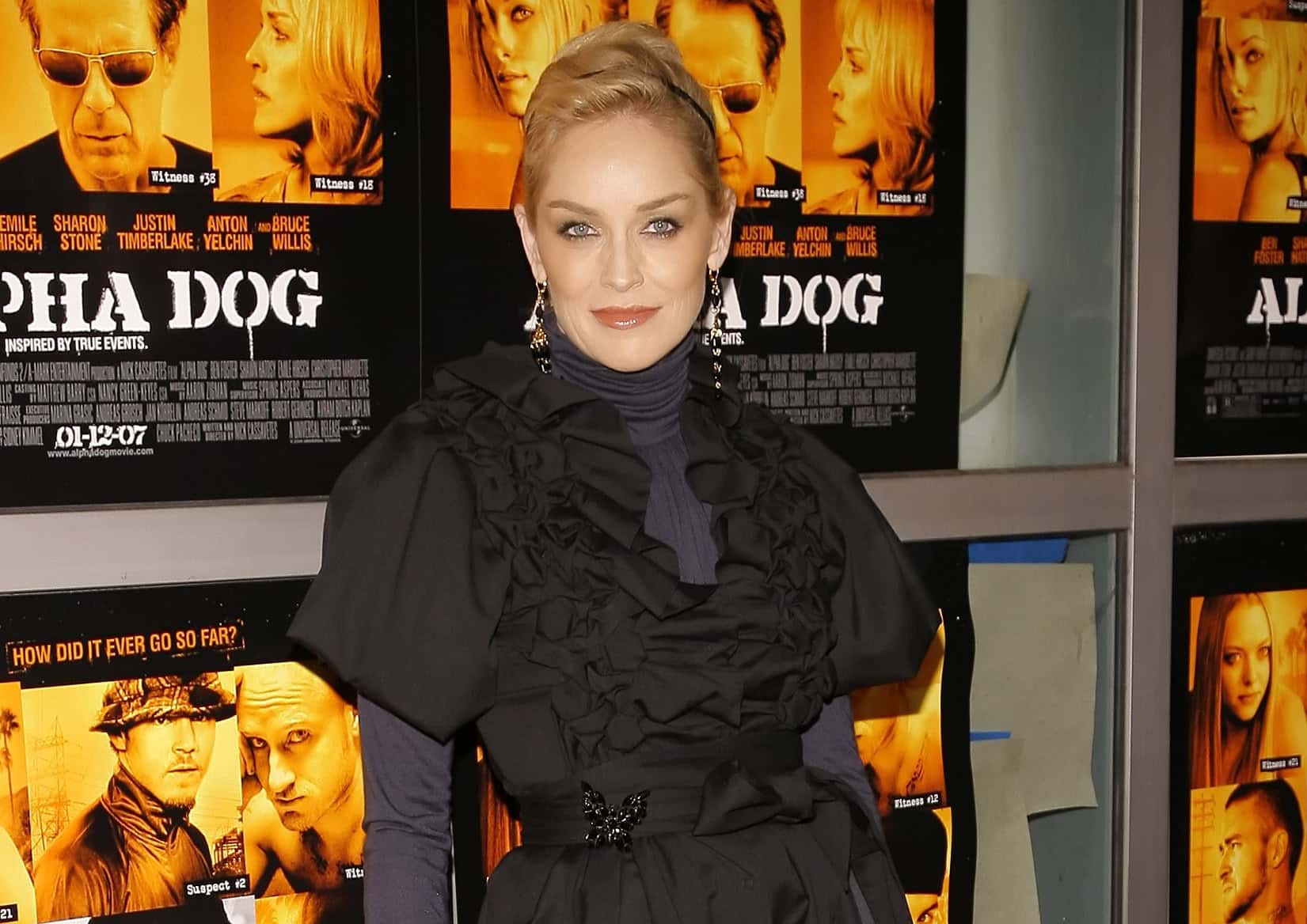 Actress Sharon Stone attends a premiere