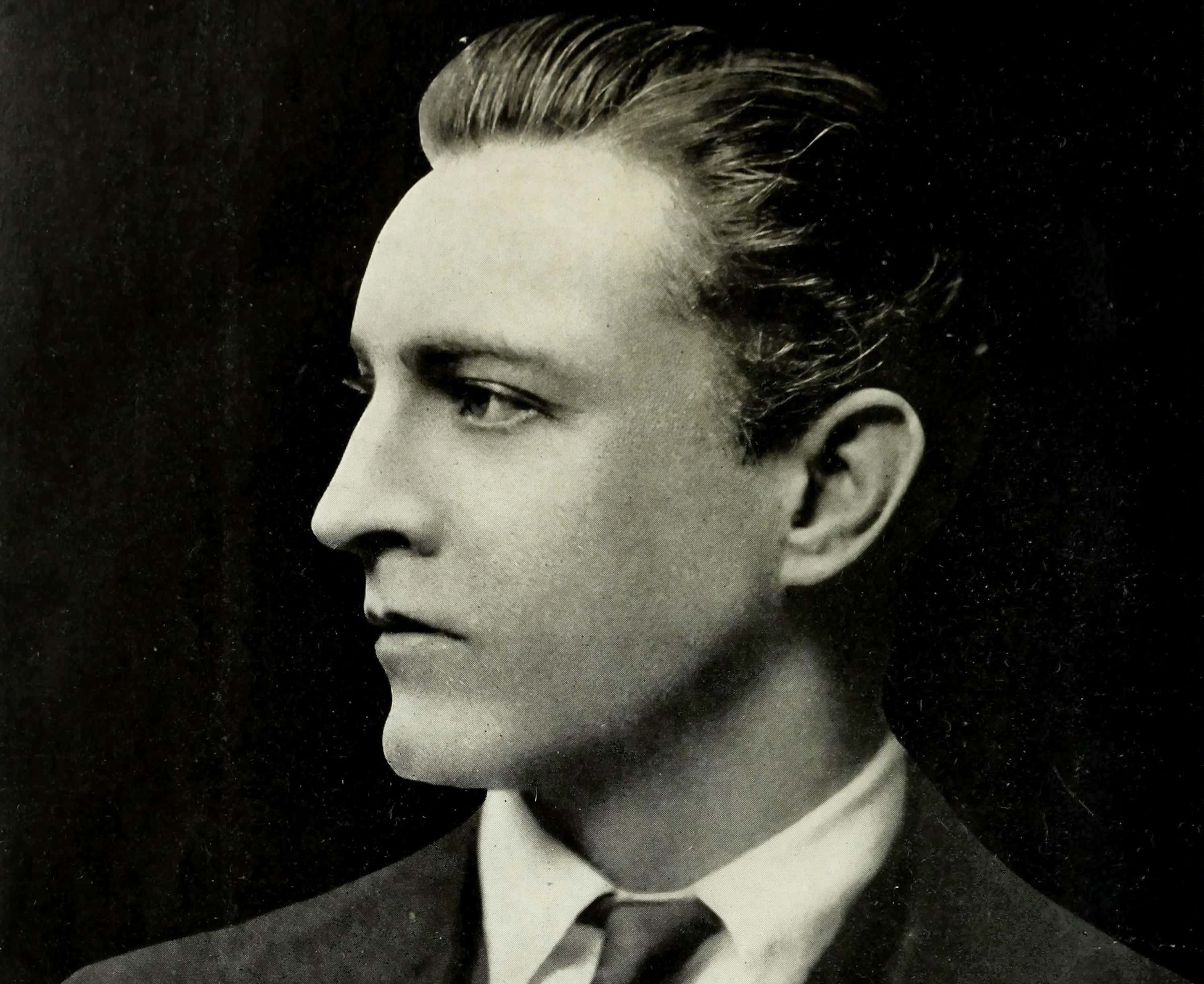 Portrait of John Barrymore in profile