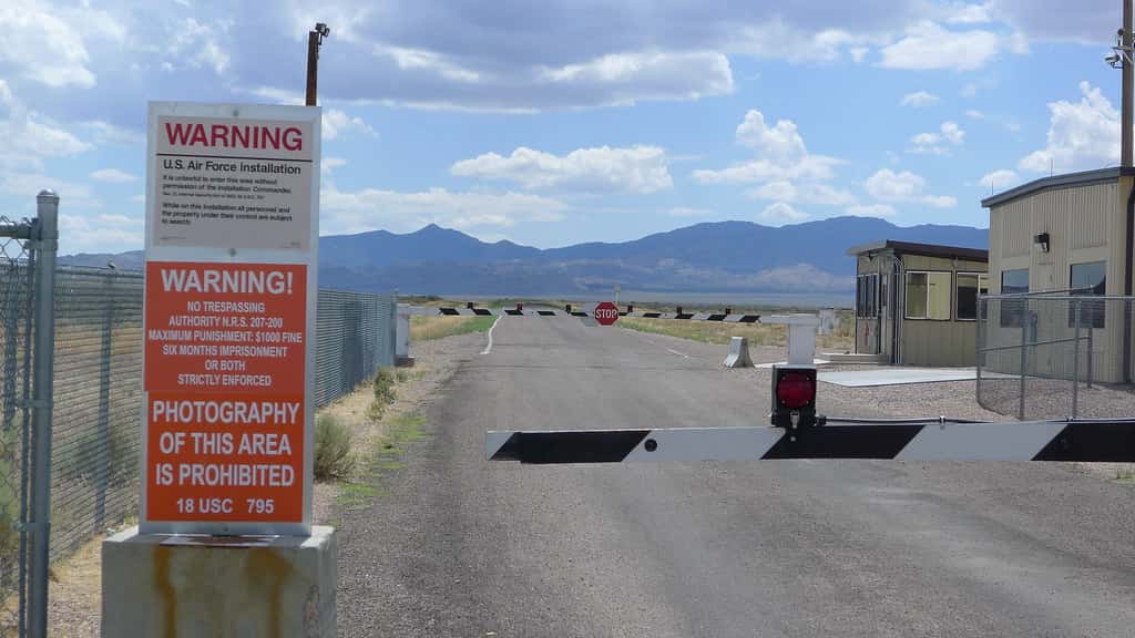 The gate into Area 51 just behind Rachel, Nevada.