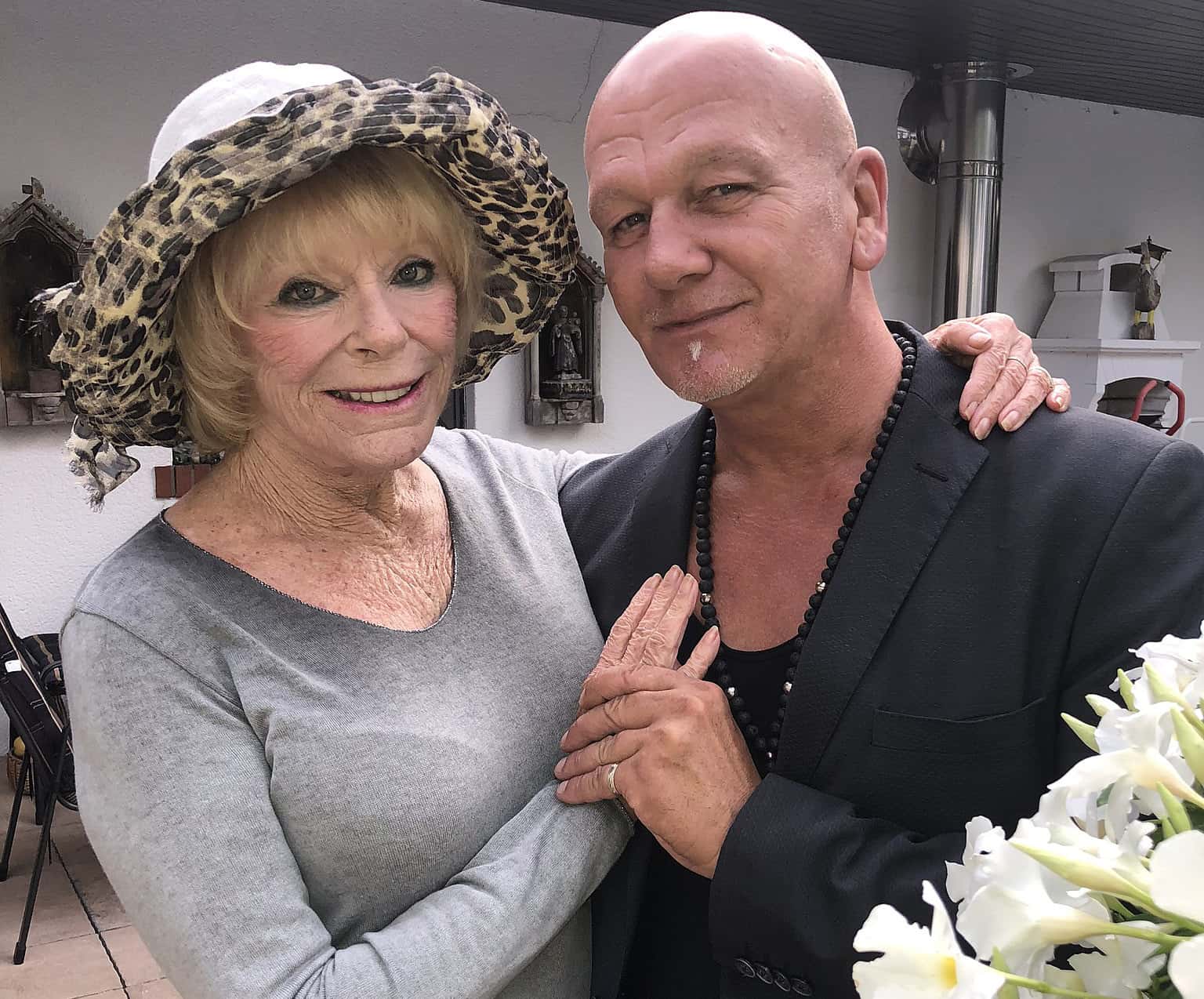 Elke Sommer and a friend