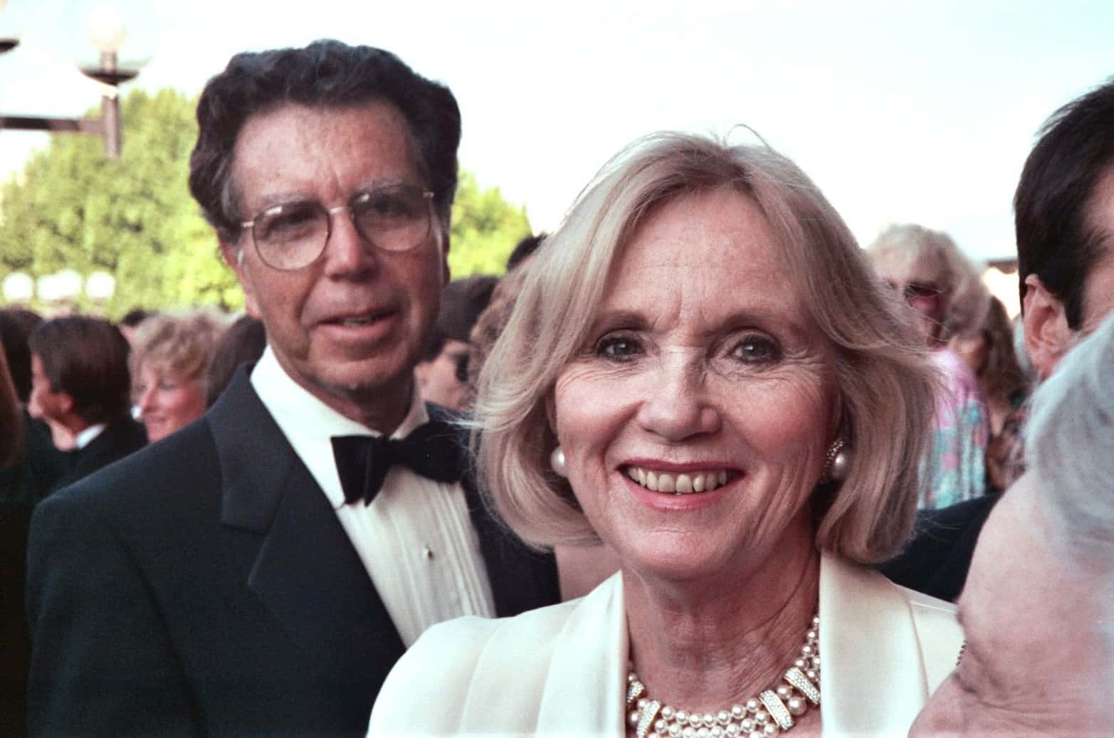 Eva Marie Saint with husband Jeffrey Hayden at event 