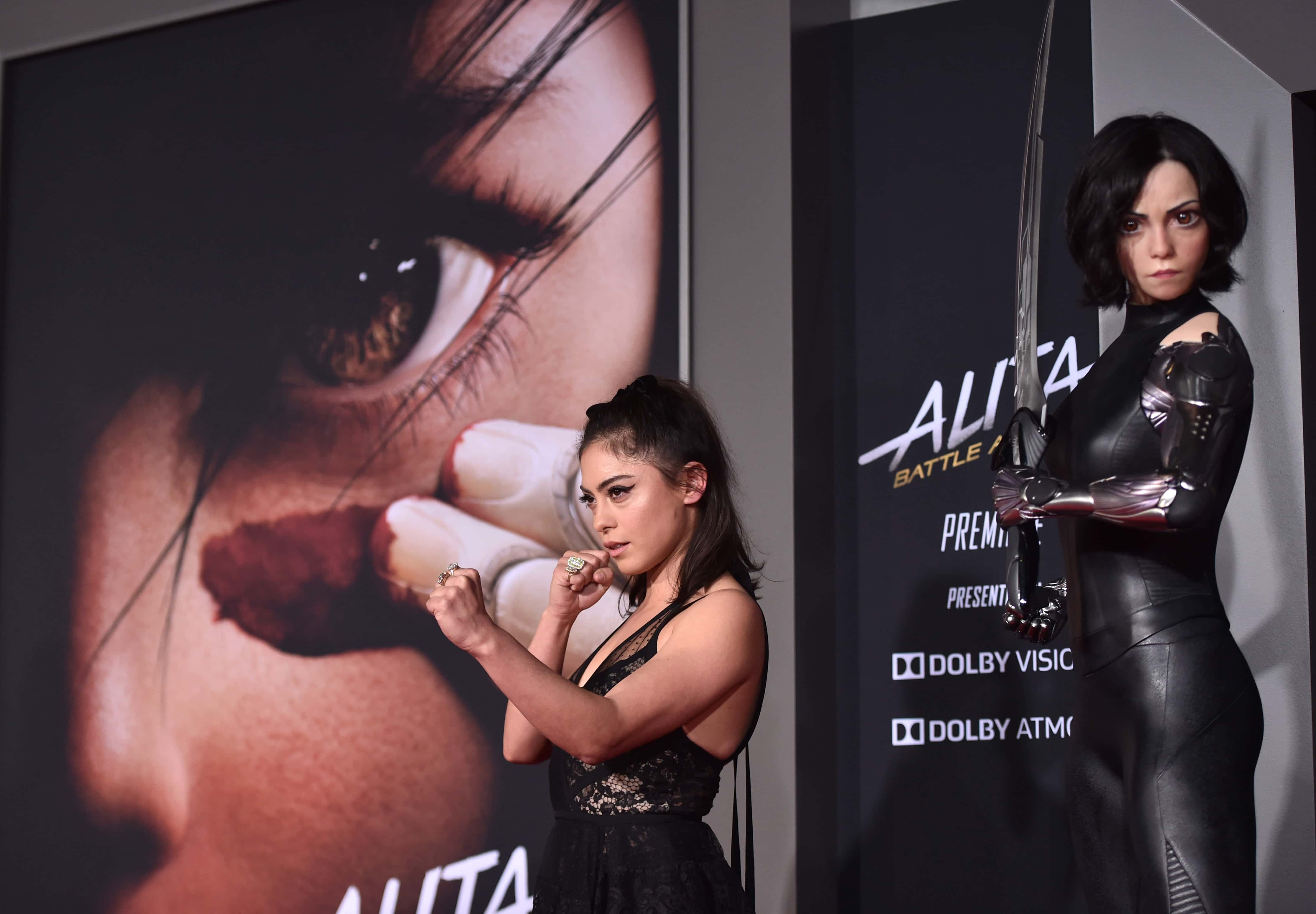 Rosa Salazar attends the premiere of 20th Century Fox's "Alita: Battle Angel" 