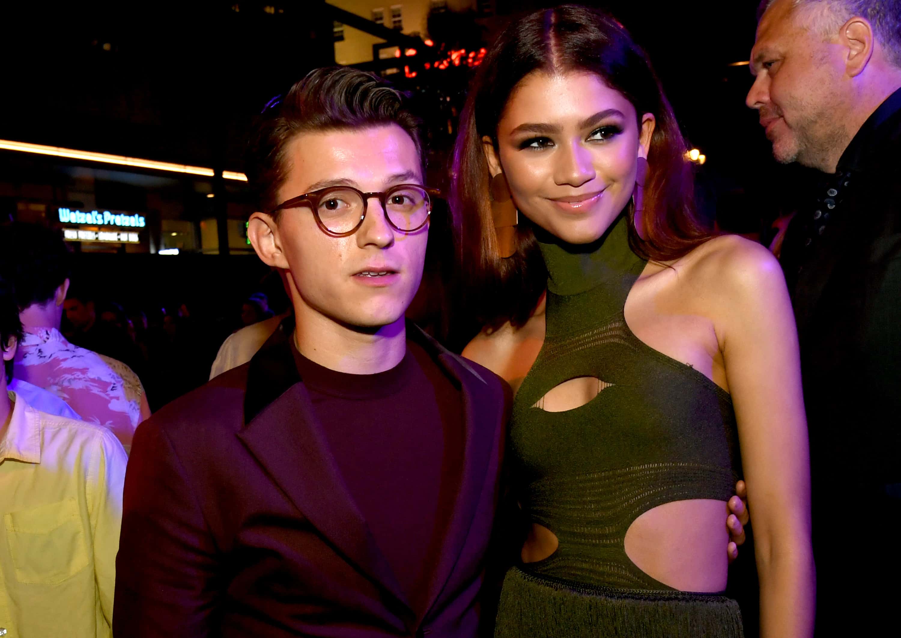 Tom Holland (L) and Zendaya