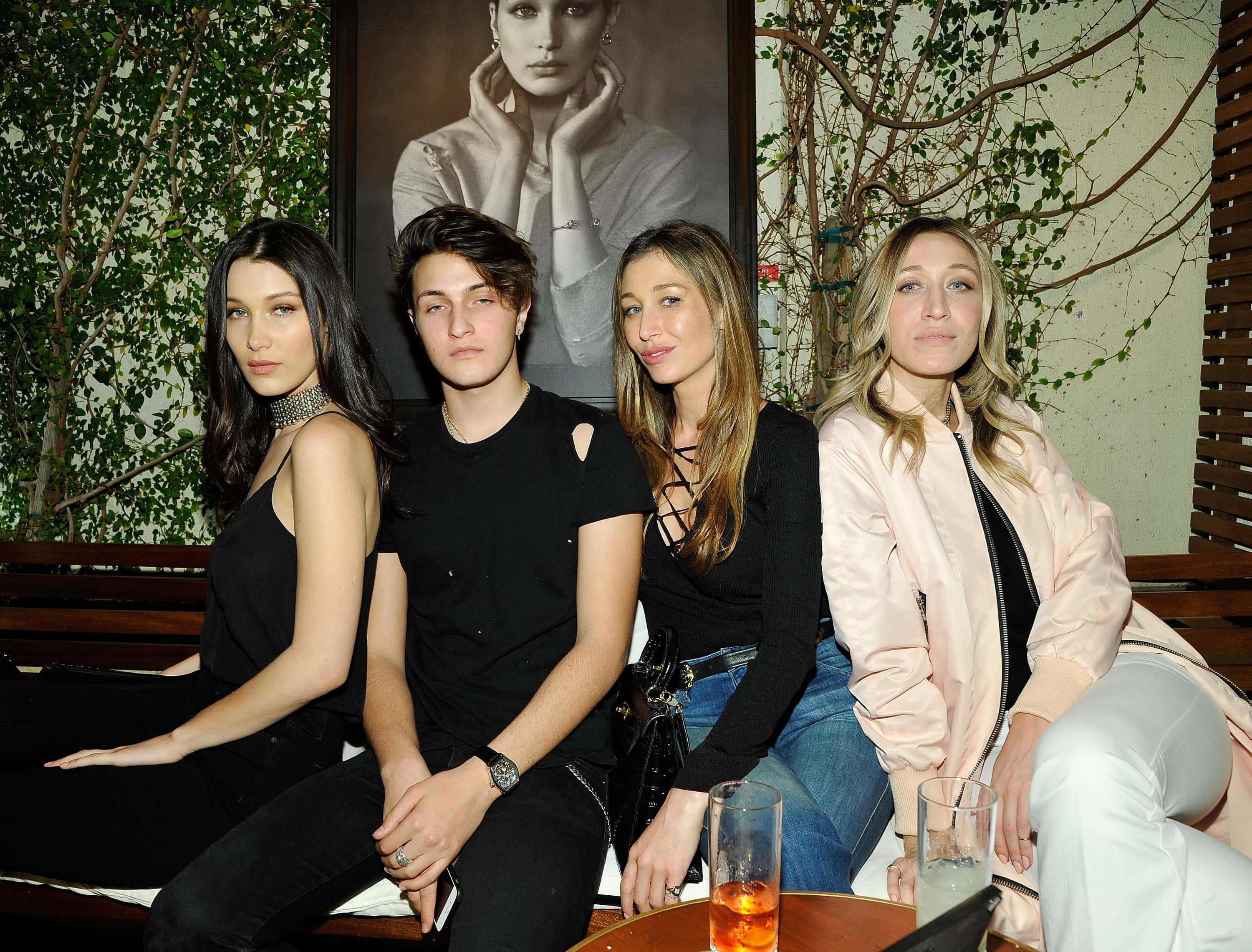 Bella Hadid, Anwar Hadid, Marielle Hadid and Alana Hadid
