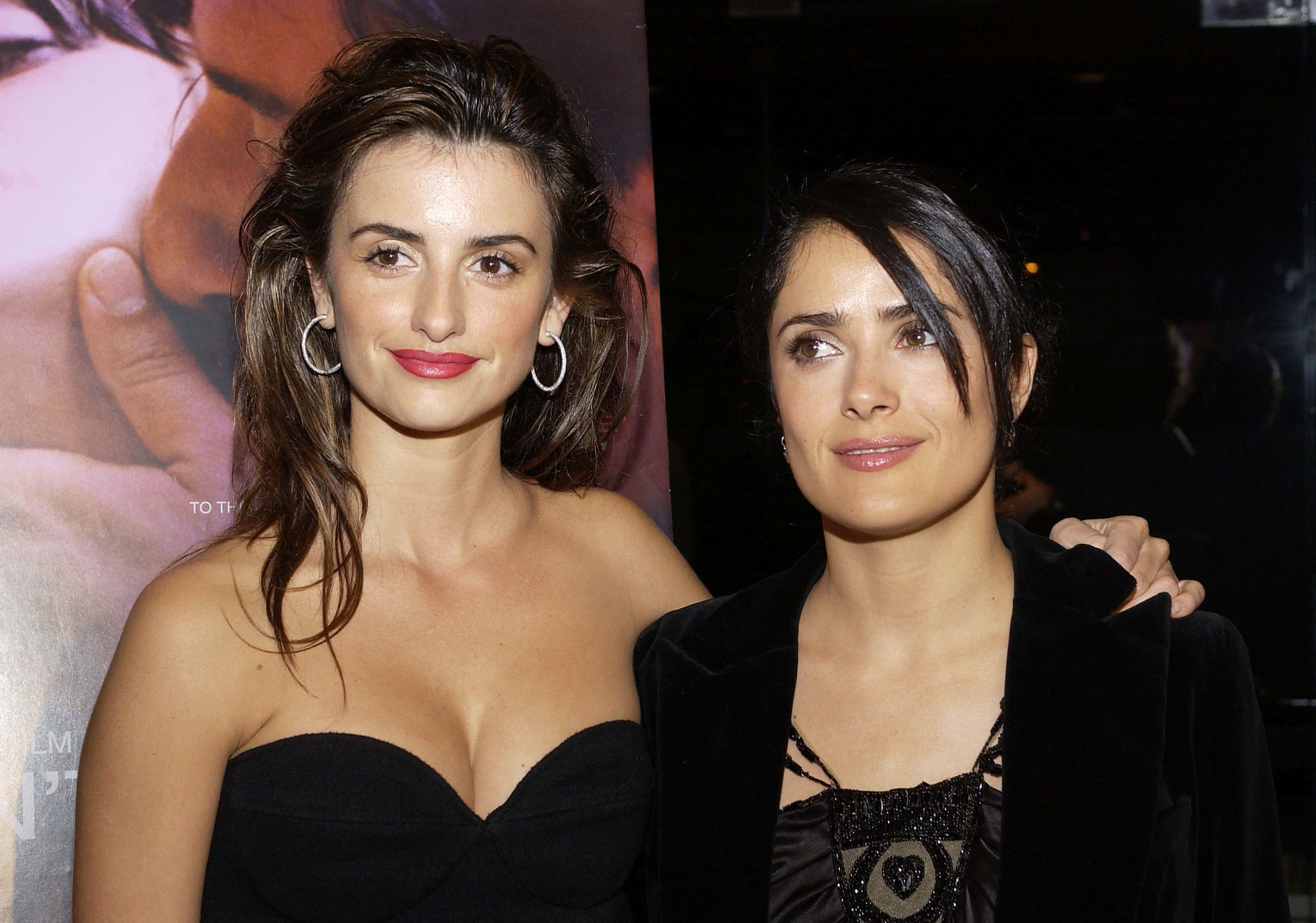 Penelope Cruz and Salma Hayek attend a screening of "Don't Move" 2005
