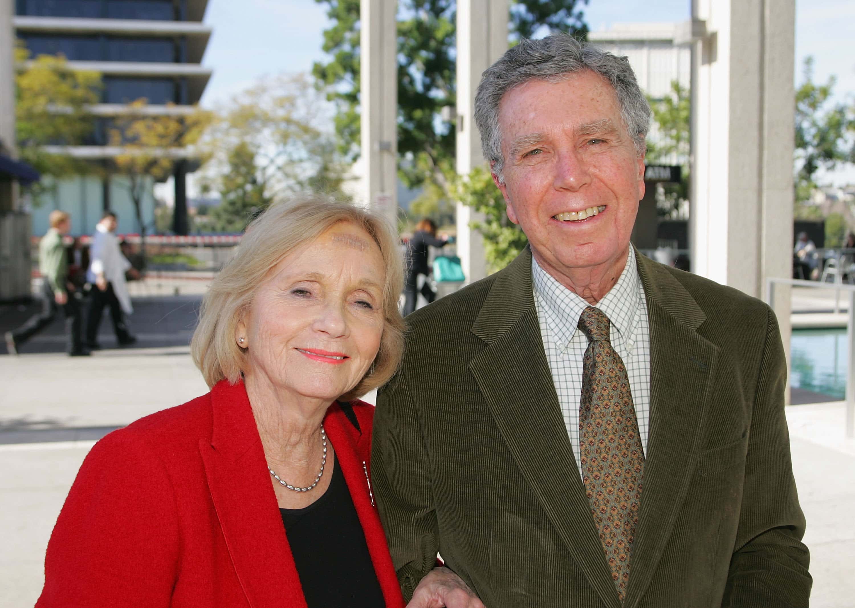 Eva Marie Saint with husband Jeffrey Hayden at event