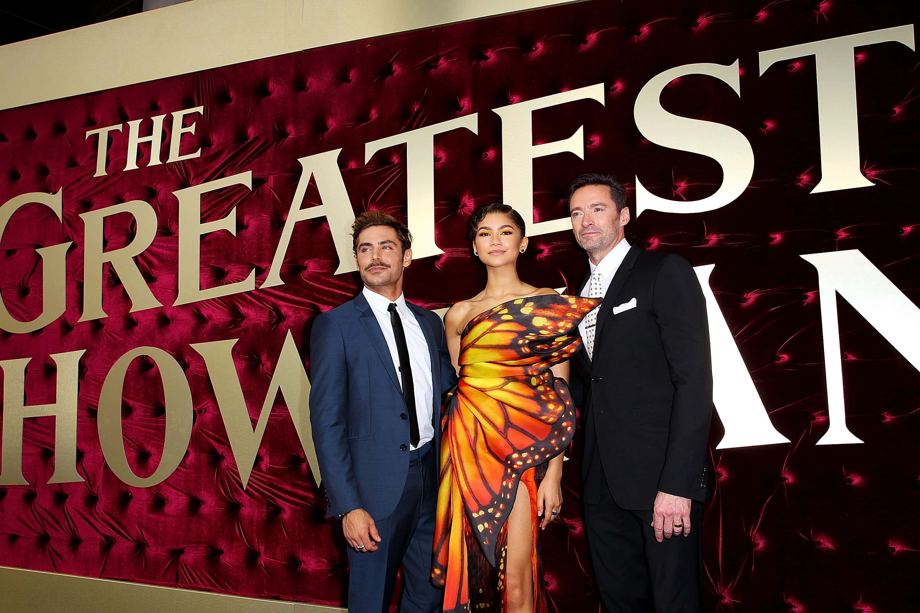 Zac Efron, Zendaya and Hugh Jackman 
