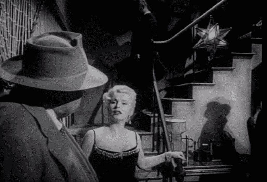 Zsa Zsa Gabor in black dress 