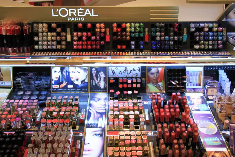 Close Up Photo of L'oreal cosmetics on display in a big drugstore