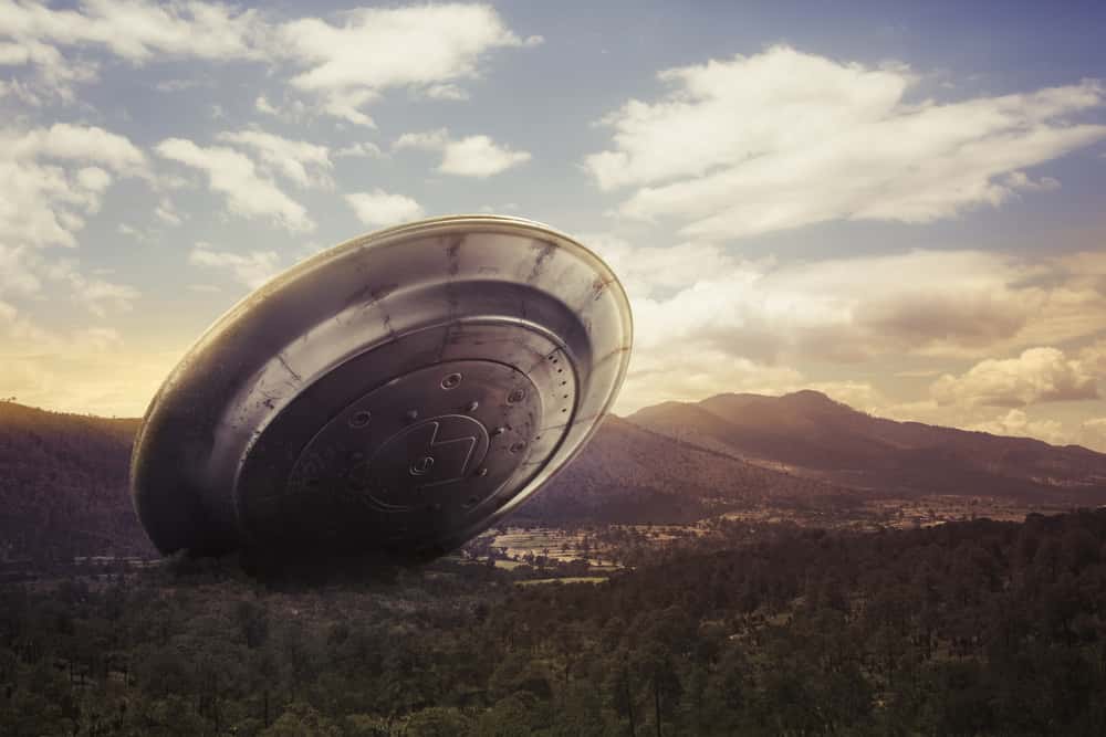 UFO crash on a valley