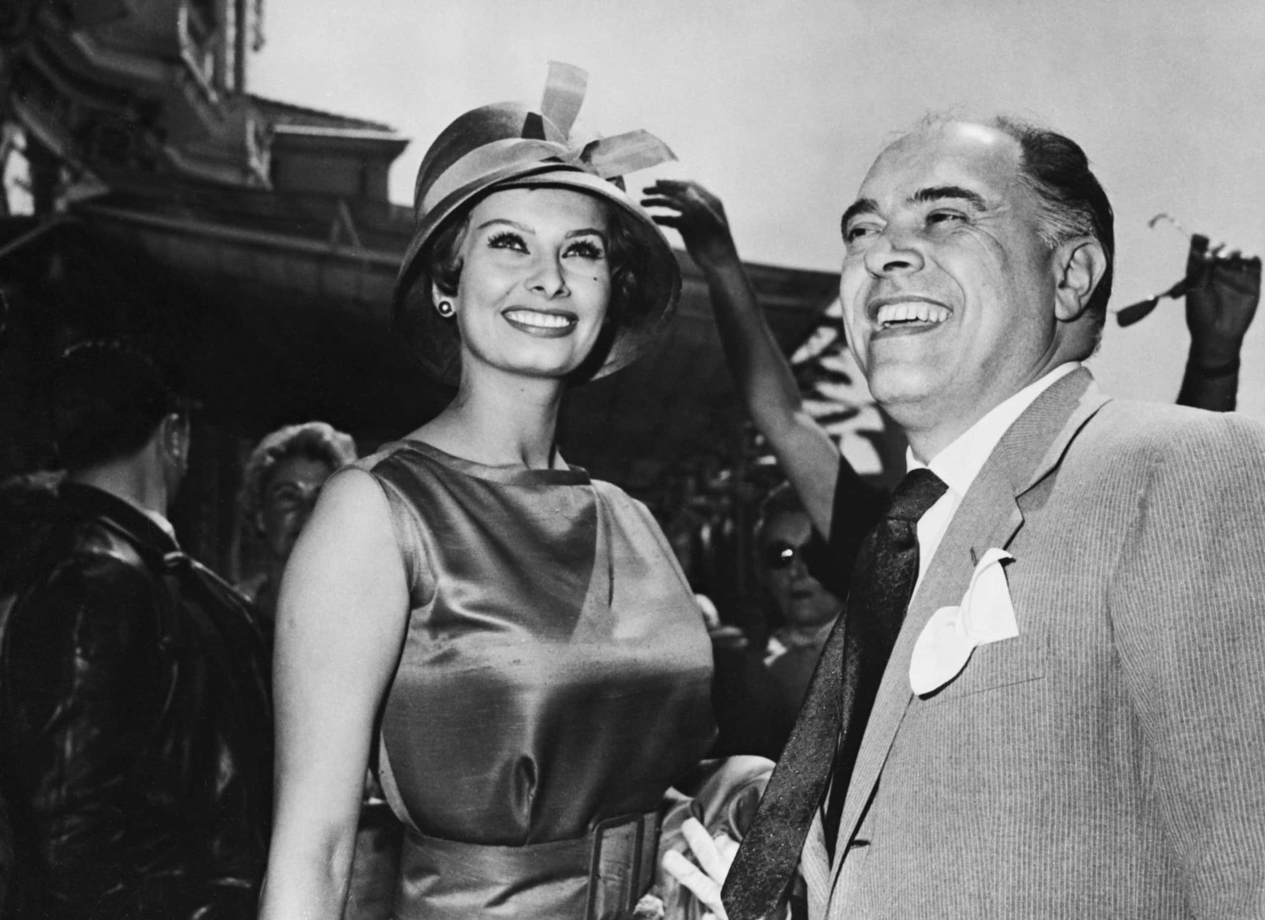 Sophia Loren and Carlo Ponti at Cannes