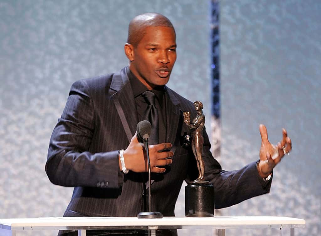 Actor Jamie Foxx accepts the award for Outstanding Performance