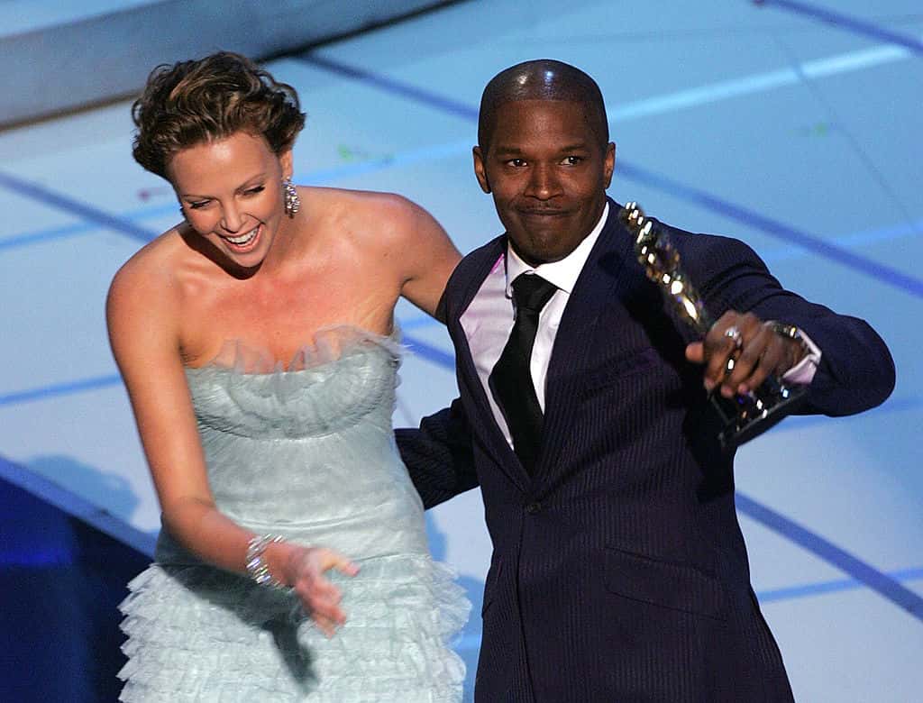 Actor Jamie Foxx accepts his award for Best Actor