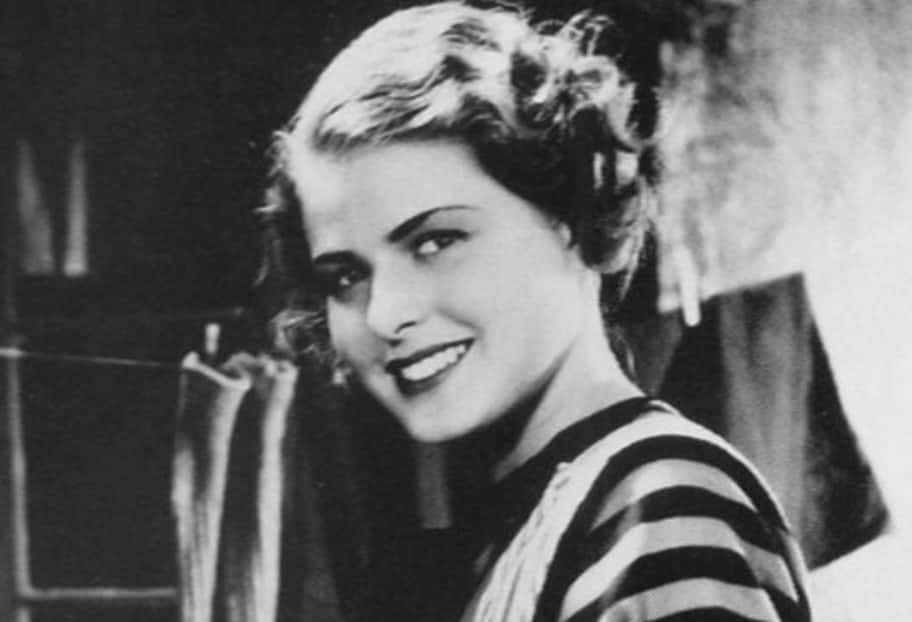 Ingrid Bergman in striped top