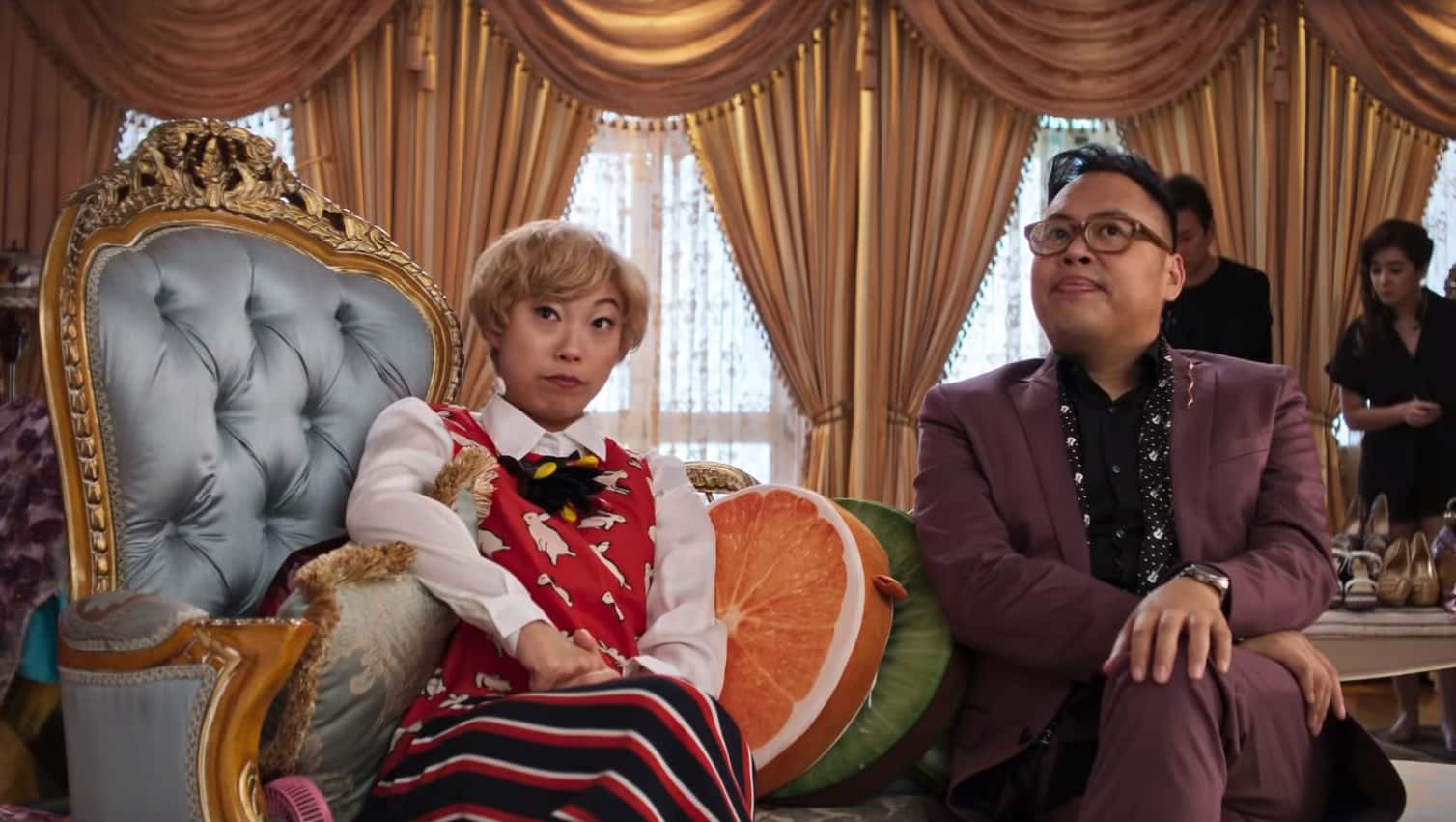 A visually captivating still taken from a pivotal moment in the film Crazy Rich Asians (2018)