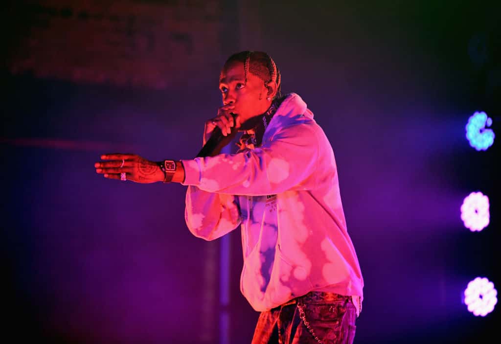 Gettyimages - 1092890668, "Planet Pepsi" Pre-Super Bowl LIII Party Featuring Travis Scott - Inside ATLANTA, GA - FEBRUARY 01: Travis Scott performs onstage during the "Planet Pepsi" Pre-Super Bowl LIII party, featuring Travis Scott, on February 1, 2019 in Atlanta, Georgia