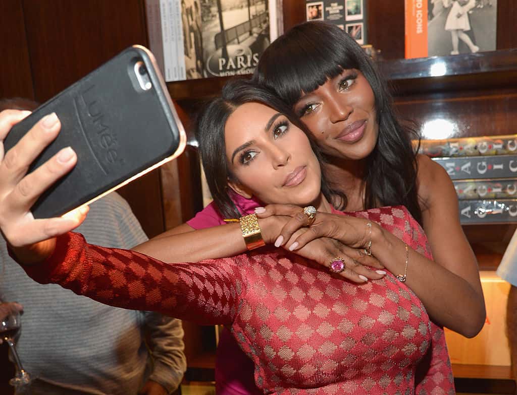 Kim Kardashian and model Naomi Campbell