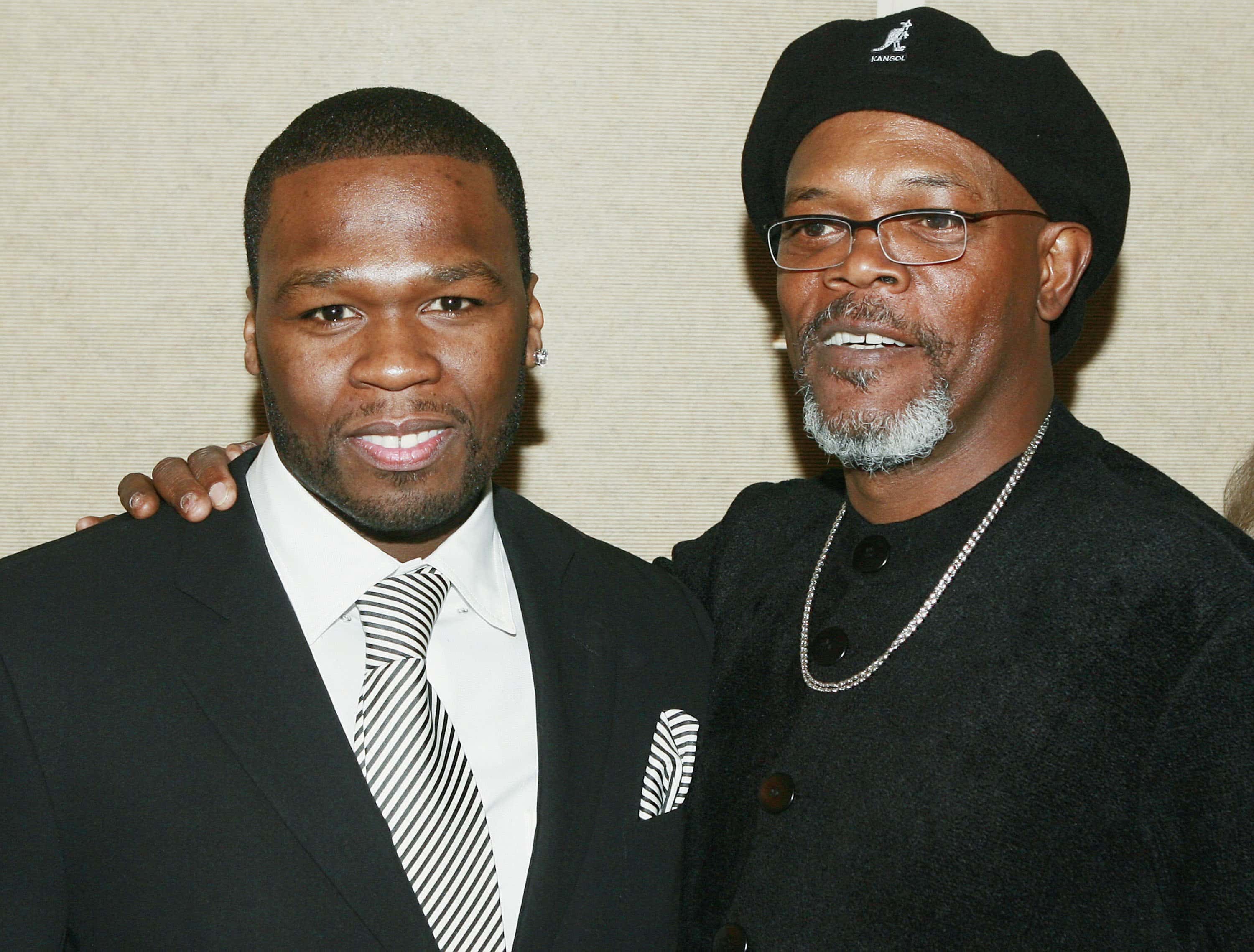 Curtis "50 Cent" Jackson (left) and actor Samuel L. Jackson