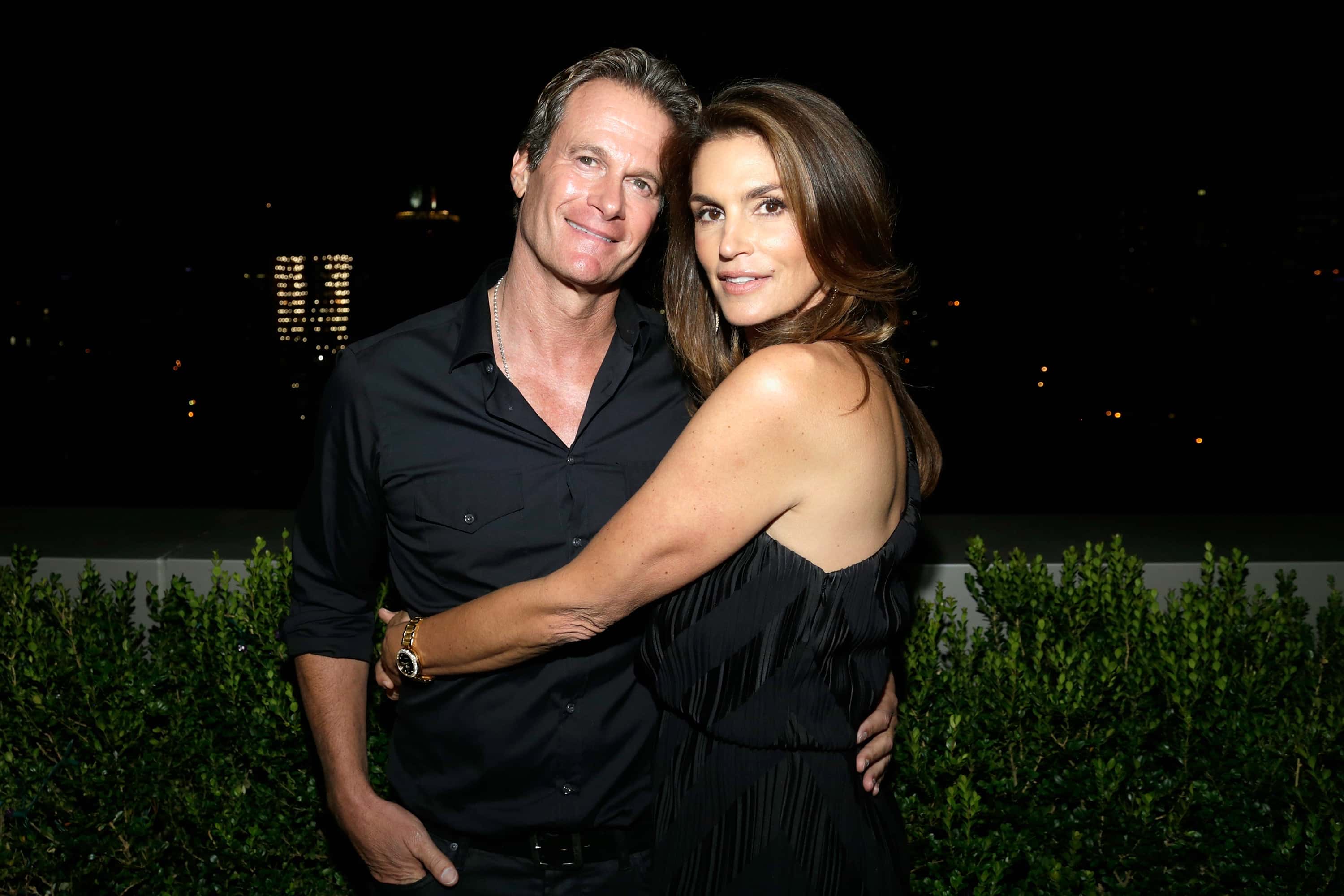 Rande Gerber and model Cindy Crawford