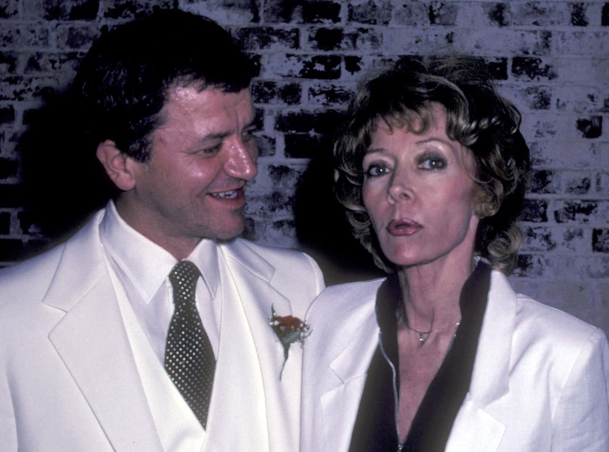 Gloria Grahame in white at an event 