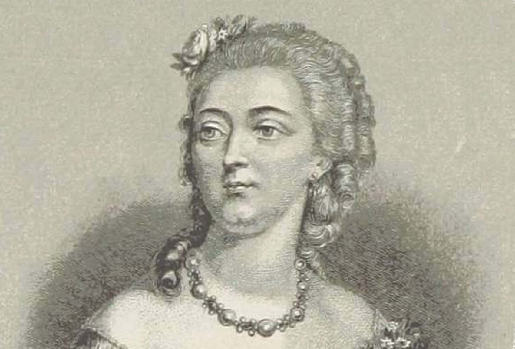 Madame Du Barry black and white portrait 