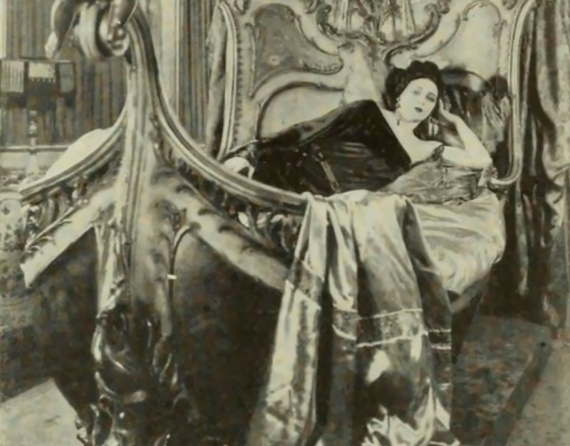 Barbara La Marr in black dress