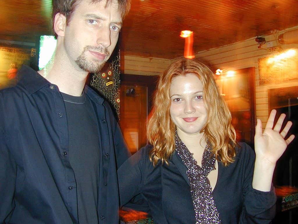 Drew Barrymore and Tom Green attend the Launch Party