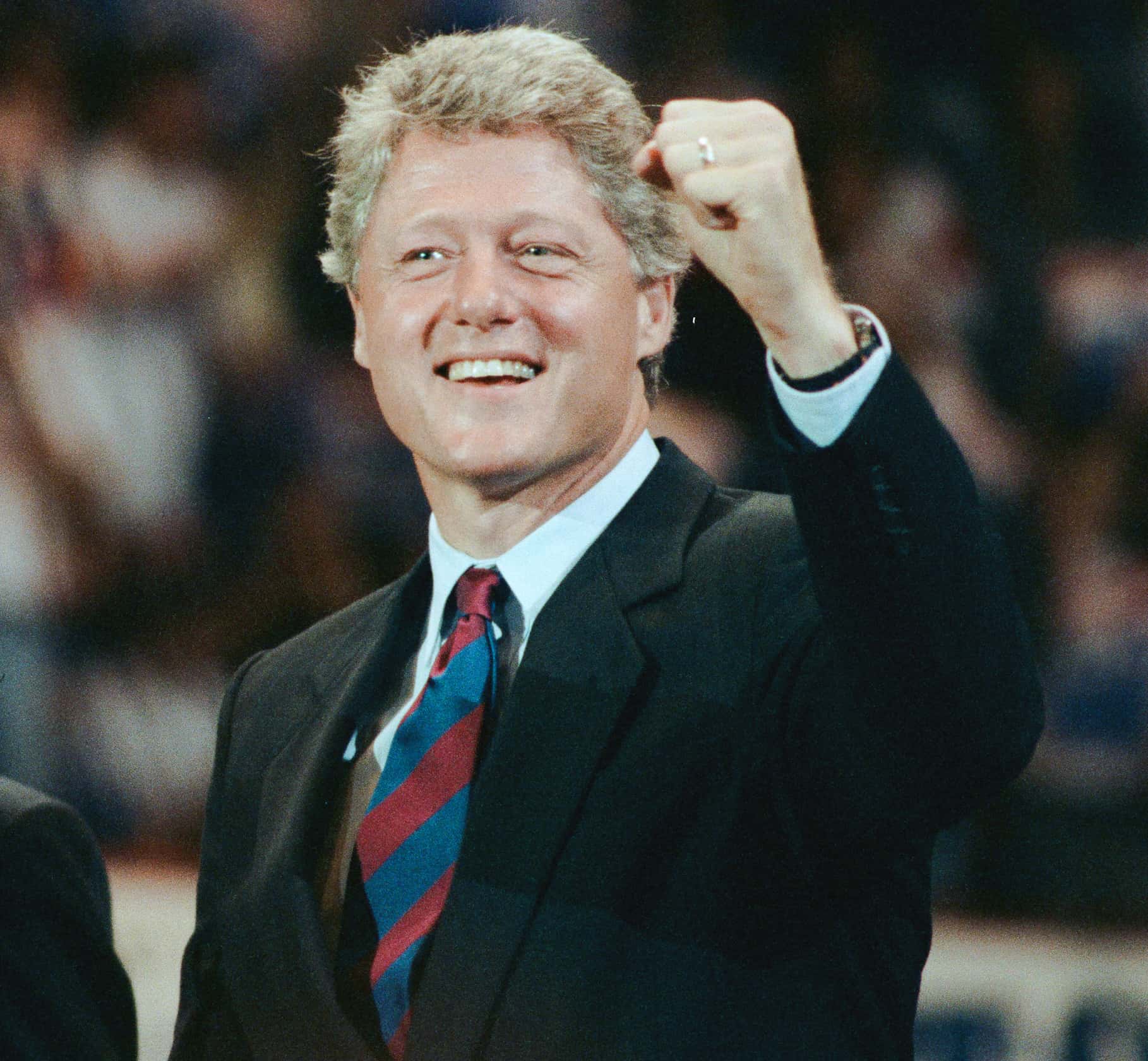 Portrait Photo of Bill Clinton at a rally at North Carolina State University