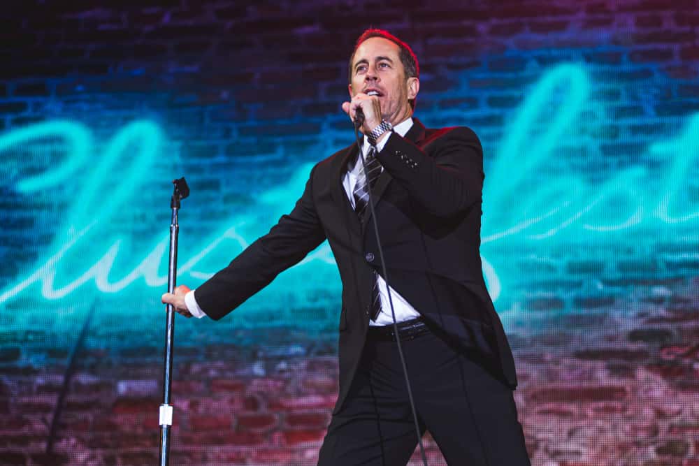 Portrait Photo of Comedian Jerry Seinfeld performs at Clusterfest in San Francisco