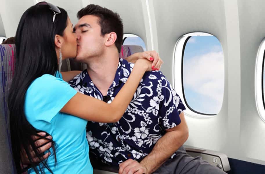 Sat next to in a plane