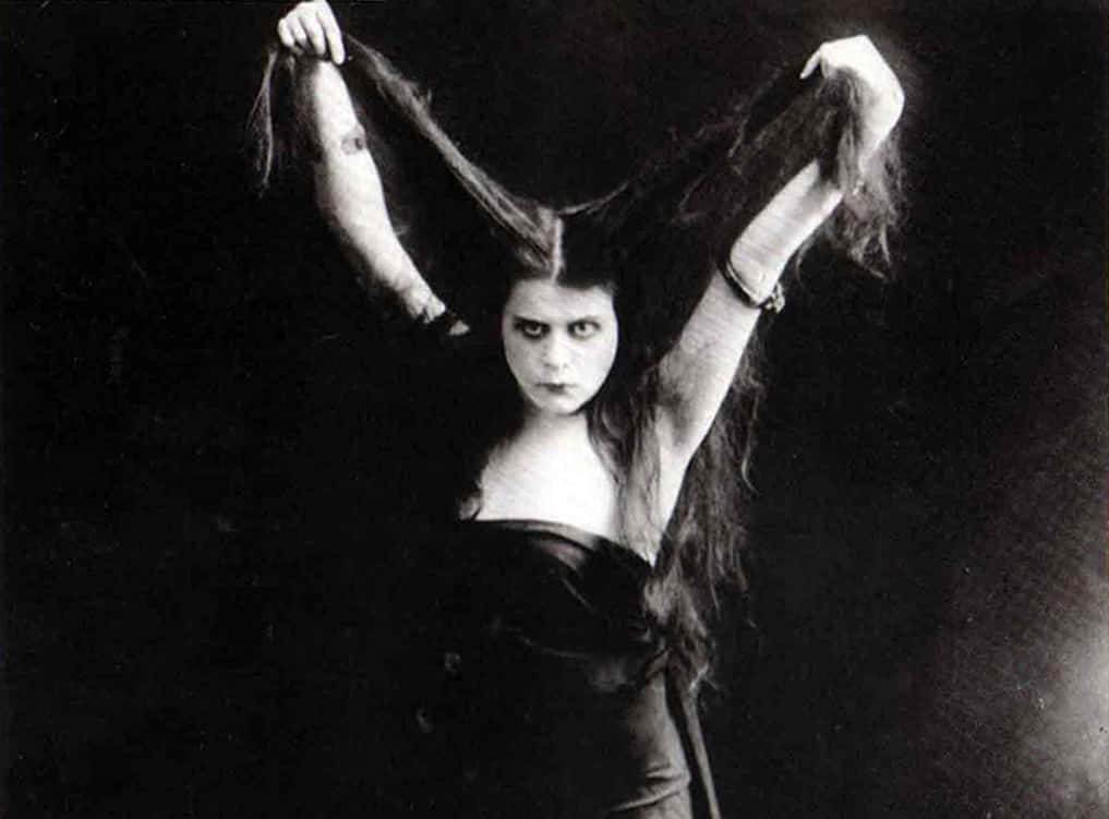 Theda Bara in black